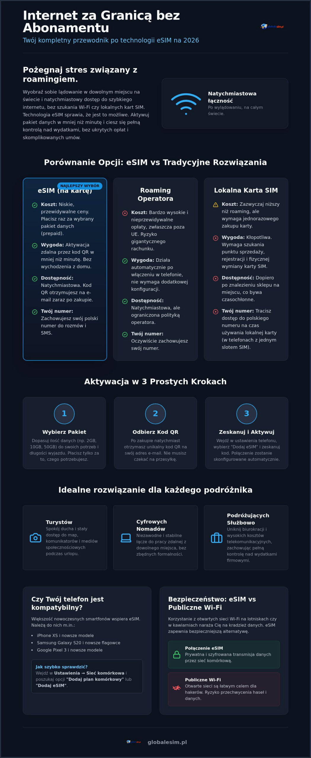 Internet za granicą bez abonamentu: Kompletny przewodnik po eSIM 2026